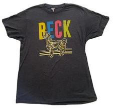 Rare BECK  "Llama Skeleton" Tour T-Shirt Men’s Size Medium Band Day Of The Dead