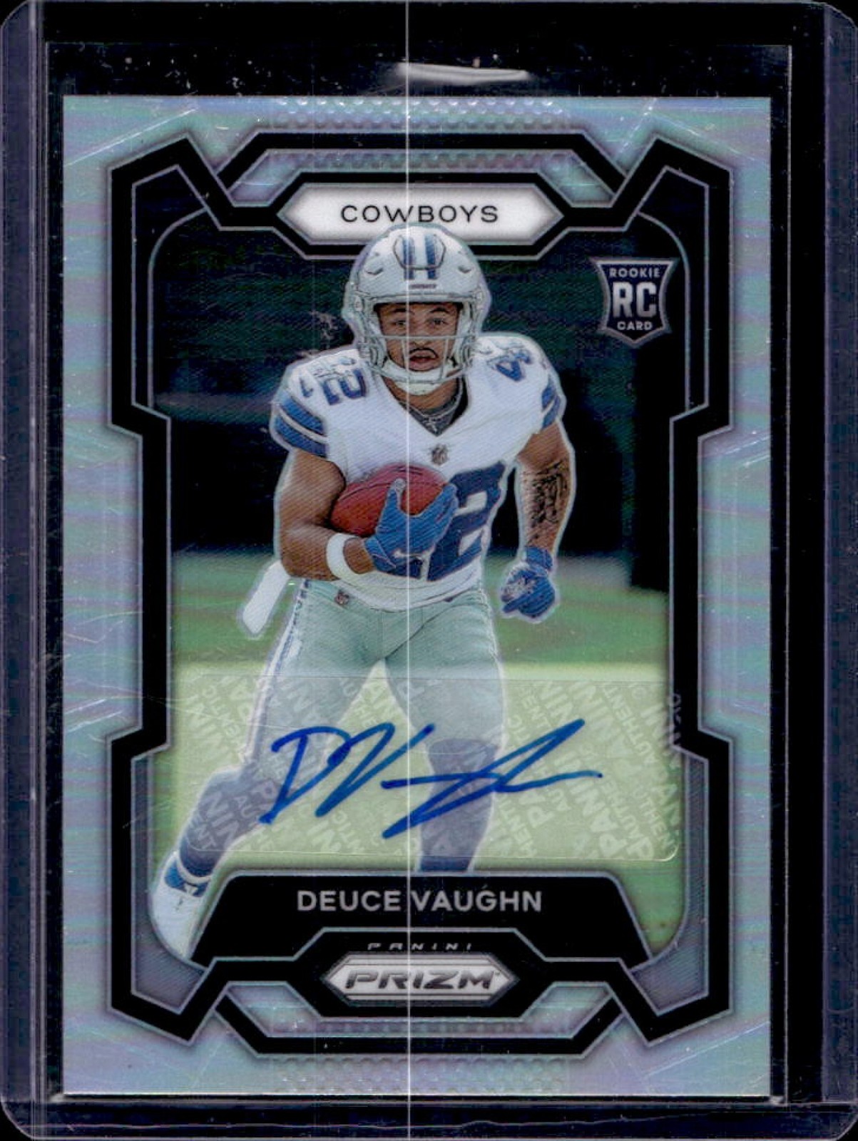 2023 Prizm Deuce Vaughn Auto RC Silver Rookie #324 Cowboys