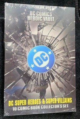 DC Comics Super Heroes & Super-Villains 10 Comic Book Collector's Edition Set