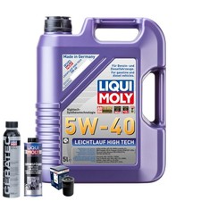 Motoröl 5W40 LIQUI MOLY High Tech 5L+BOSCH Ölfilter +Spülung +Cera Tec