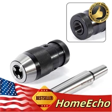 Lathe Drill Chuck Keyless Drill Chuck 1/32"-5/8" Self Tighten WITH MT3-B18 Arbor