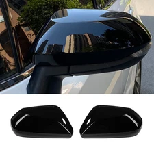 Bright Black Rearview Mirror Cover Trim 2pc For Toyota Corolla 2019-2026
