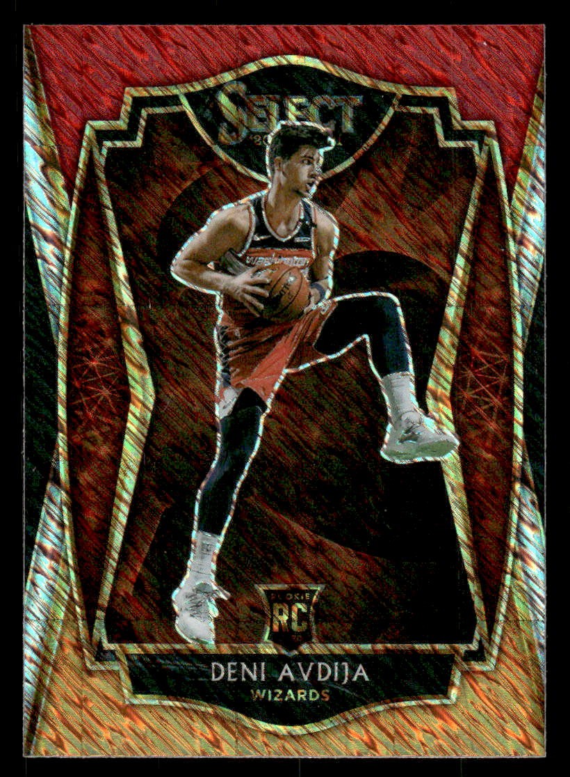 2020-21 Panini Select #180 Deni Avdija Red White Orange Flash