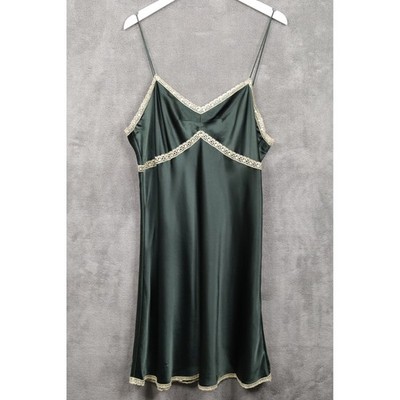 slim fit dress slacks Dark Green Midi Slip Dress Dark Green / US 2 main image 1