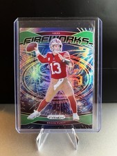 2024 Panini Prizm Brock Purdy Fireworks Green Ice #2 49ers