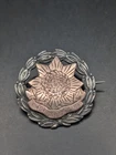 WW1 East Yorkshire Reg Silver & Rose Gold Sweetheart Brooch Badge Military Rare.