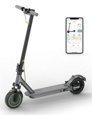 Dual Suspension Electric Scooter - 8.5" Solid Tires, 350W Motor, Up to 19 MPH...