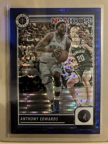 2023 Panini Hoops Premium Anthony Edwards #87 Blue Pulsar 72/75