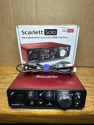 Focusrite Scarlett Solo 2nd Gen USB Audio Interface Please Read Description