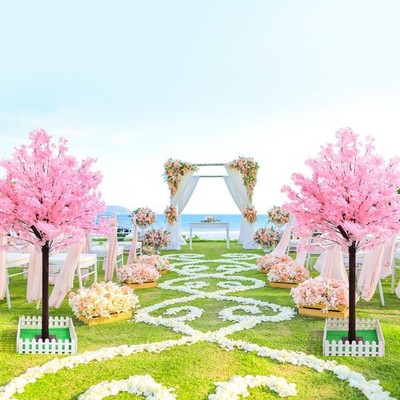 5/6FT US STOCK Artificial Cherry Blossom Tree Sakura Tree Decor Cherry Blossom