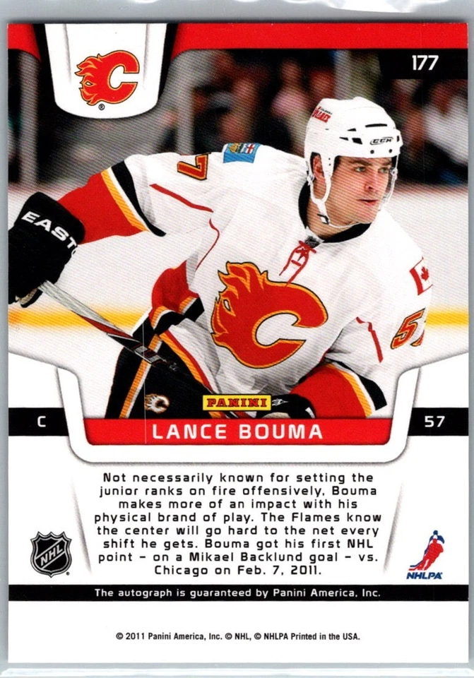 2011-12 Panini Certified - Freshman Signatures Lance Bouma #177 Auto RC - Image 2 of 2