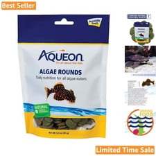 3 Oz Algae Rounds Tablet - Nutrient-Rich Fish Food for Immunity Boost