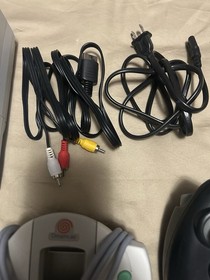 SEGA Dreamcast Console Bundle - White + Cables *TESTED* W/ Sonic Adventure 2