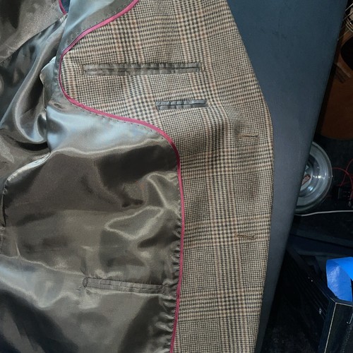 Blazer Paul Fredrick Multi Marrón Glen Check Lana Talla 52R EXCELENTE VENTA VENTA - Imagen 12 de 22