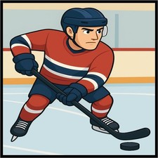 30 Custom Ice Hockey Personalized Address Labels