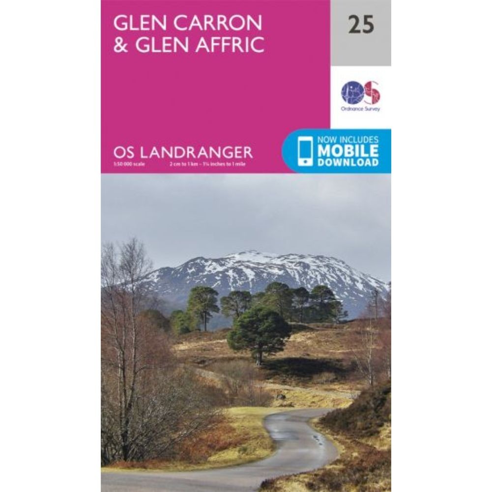 Ordnance Survey Landranger Map 25 Glen Carron & Glen Affric