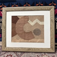 Vtg 70 s Needlepoint Artwork Custom Framed
