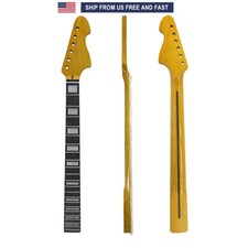 22 Fret 25.5inch New Guitar Neck Maple Rosewood Fretboard Yellow Block Inlay