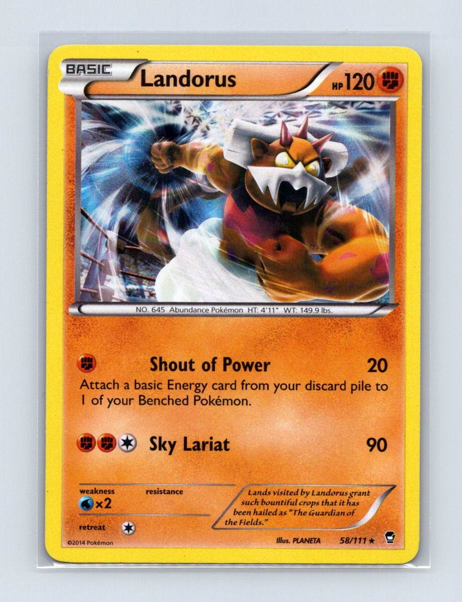 Landorus 58/111 Holo Rare Furious Fists Pokemon Holo Lightly Played