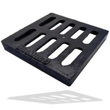 DuuMuut Cast Iron Drain Grate 9x9 in for NDS Catch Basin, 9X9-B, Black