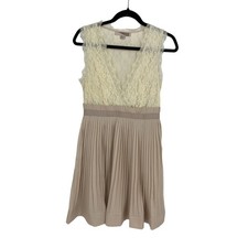 Forever 21 Dress Womens Small Shirt Length Dress Blush Cream Lace Top