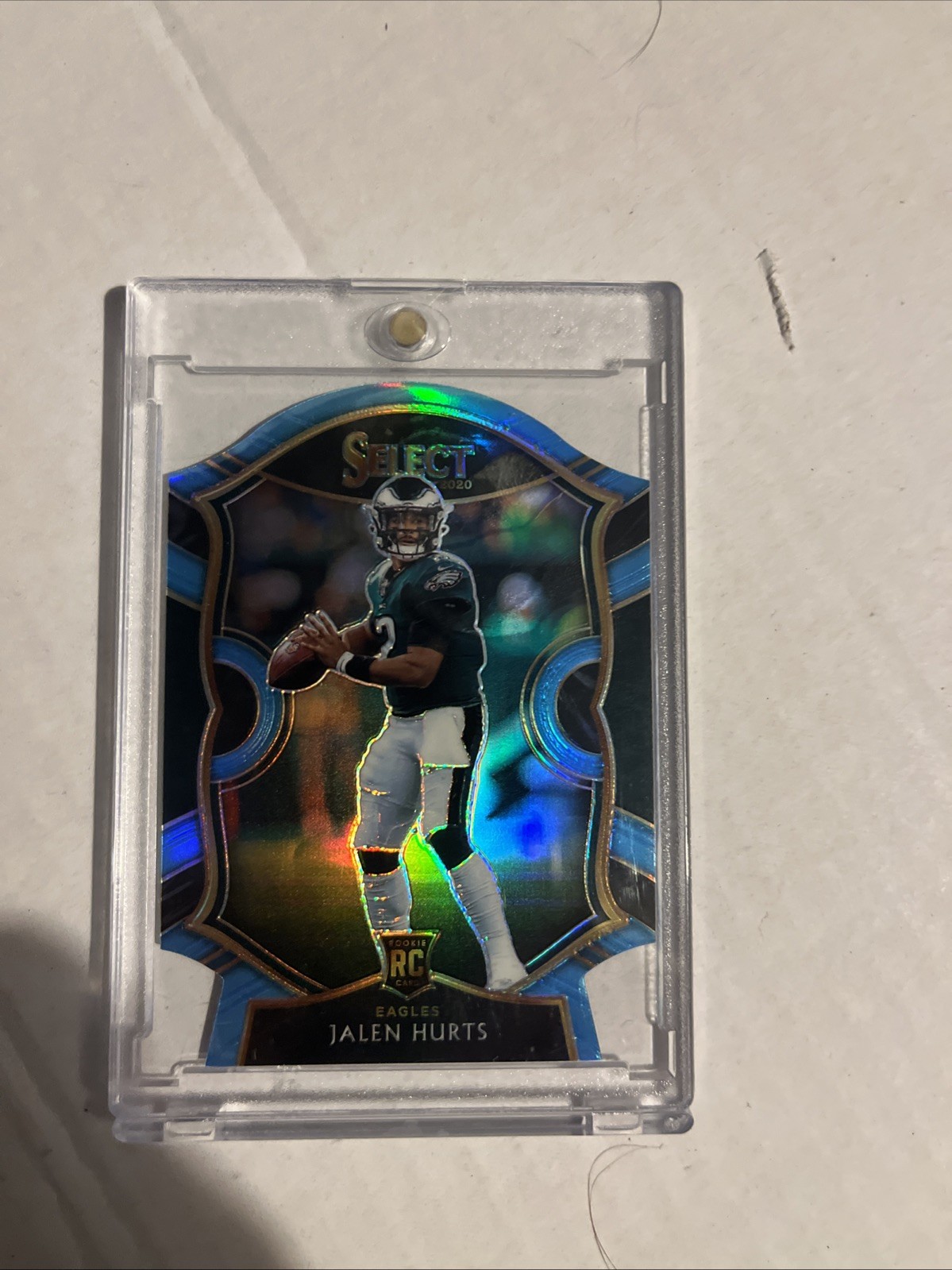 2020 Panini Select - Concourse Jalen Hurts #50 Light Blue Prizm Die-Cut (RC)
