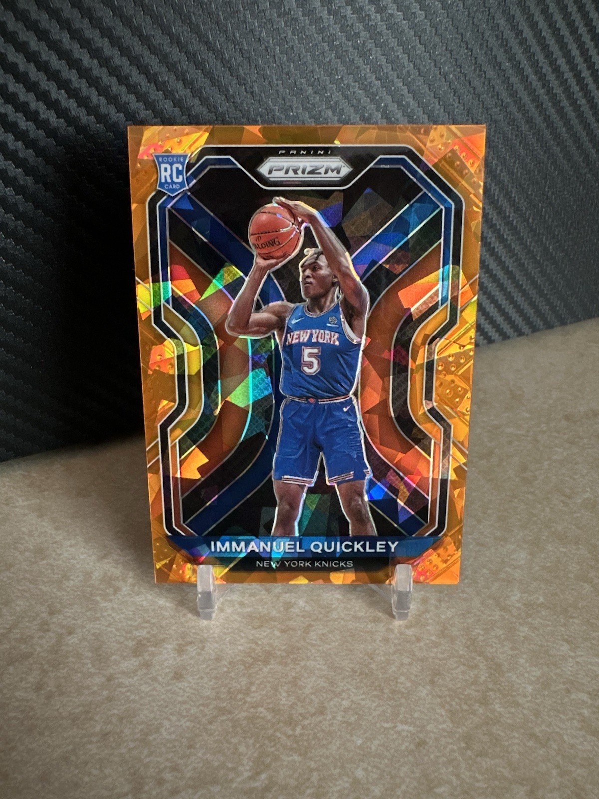 2020-21 Panini Prizm - Immanuel Quickley #296 Orange Ice Prizm (RC)