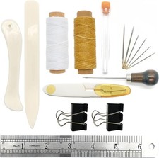Bookbinding Tools, 16 Pieces Starter Tools Set Bone Folder Paper Creaser,...