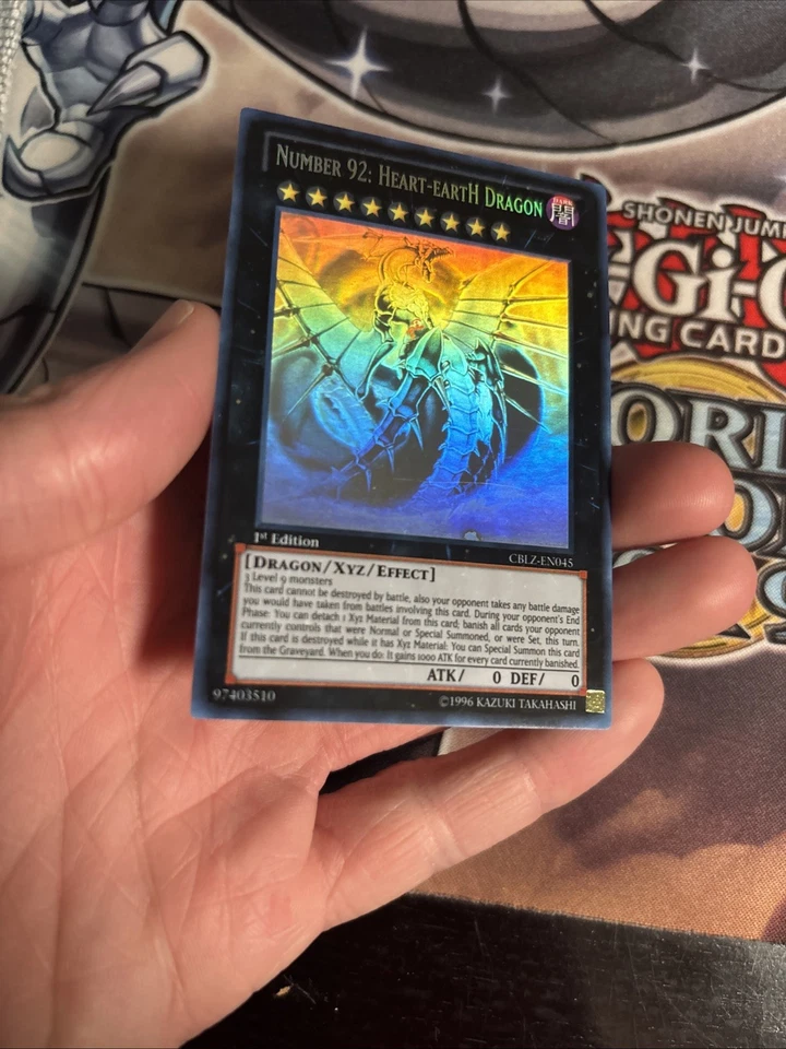 (Mc) Yugioh! Number 92: Heart-eartH Dragon - CBLZ-EN045 - Ghost Rare 1st Ed VLP - Image 3 of 4