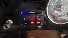 NEW 3 Gang Rocker Switch Panel Aluminum Blue LED Waterproof 12V 24V Marine Car