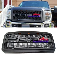 Grille For Ford 2011-2016 2015 F250 F350 Super Duty Raptor Style Grill Black