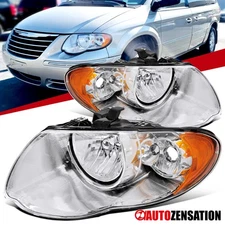 Fit 2005 2006 2007 Chrysler Town&Country Headlights Lamps Assembly Left+Right