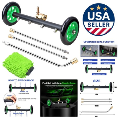 #ad Effortless 2 in 1 Undercarriage Pressure Cleaner with 4 Nozzles amp; Extension Rods $159.99