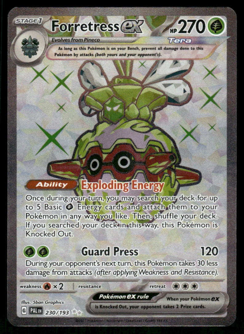 Forretress ex - 230/193 Ultra Rare Holo NM Pokemon SV02: Paldea Evolved