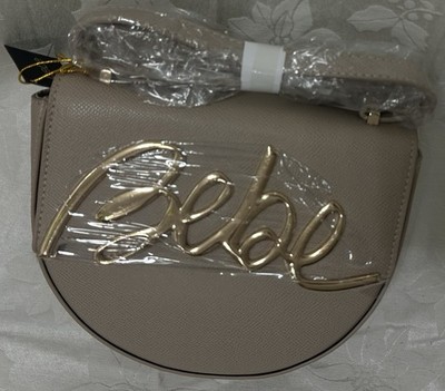Bebe Gabriel Taupe Saddle Crossbody Small New B127-5040 