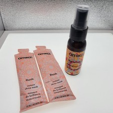 Amika The Wizard Detangling Primer Spray Travel 1 oz 2 Samples FLASH Shine Mask