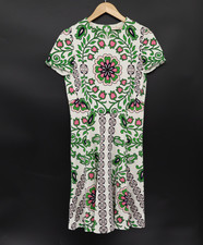 Tory Burch Women's Floral Garden Party Fit and Flare Crape Dress Sz S