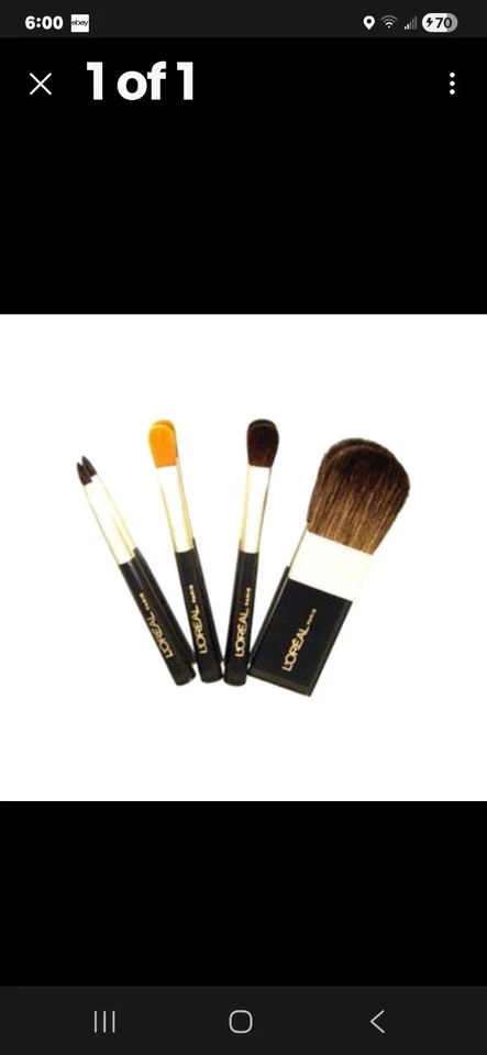 Lote De 6x4 L'oreal Maquillaje Artista Pinceles De Viaje Juego De 4 Piezas Nuevo En Paquete Foto 4 de 4