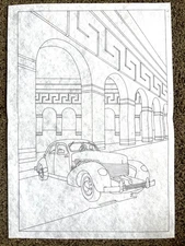 Tri-Chem Ready to Paint Liquid Embroidery VTG COUPE Car 8926 COL