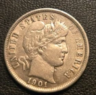 1901-P Barber Dime — photo from another recent sale