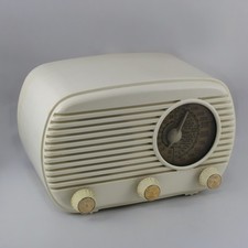 Altes Radio Ventile Lacora L40 Bakelit weiß 50er Vintage Klassiker