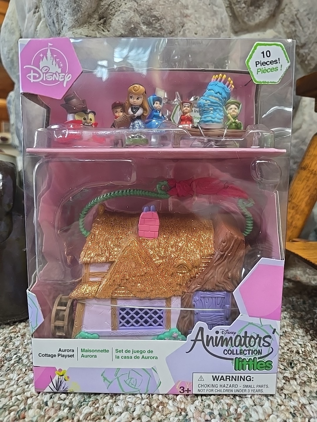 Kids Girls Toys Princess Aurora Sleeping Beauty Cottage
