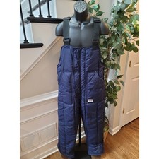 Walls Iron-Tuff Bib Men's Size Medium Navy Blue Blizzard Pruf Insulated Workwear