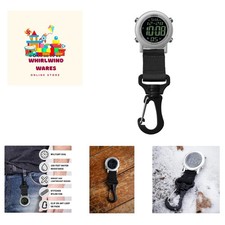 Digital Clip, Clip Watch, Alarm, Fob Watch, Timer and Dual Time, Outdoor Gift...
