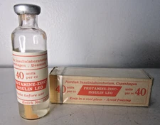 Vintage Nordisk Insulin Vial in Box Apothecary Pharmacy Bottle Copenhagen Bottle