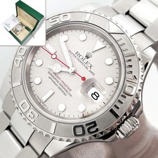 2003 Rolex Yacht-Master Platinum Bezel Steel 40mm Watch 16622 Box/Papers/Tag