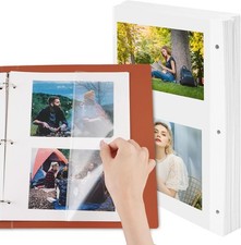 60 PCS Photo Album Refill Pages for 3 Ring Binder, 120 Pages 9 X 11Inch Self Adh