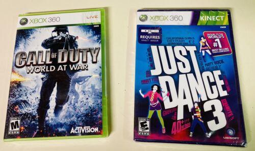 XBOX 360 - CALL OF DUTY WORLD AT WAR and JUST DANCE 3!! ***BRAND NEW SEALED*** - Afbeelding 1 van 2