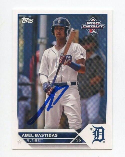 ABEL BASTIDAS SIGNED 2023 TOPPS PRO DEBUT BASEBALL CARD AUTO