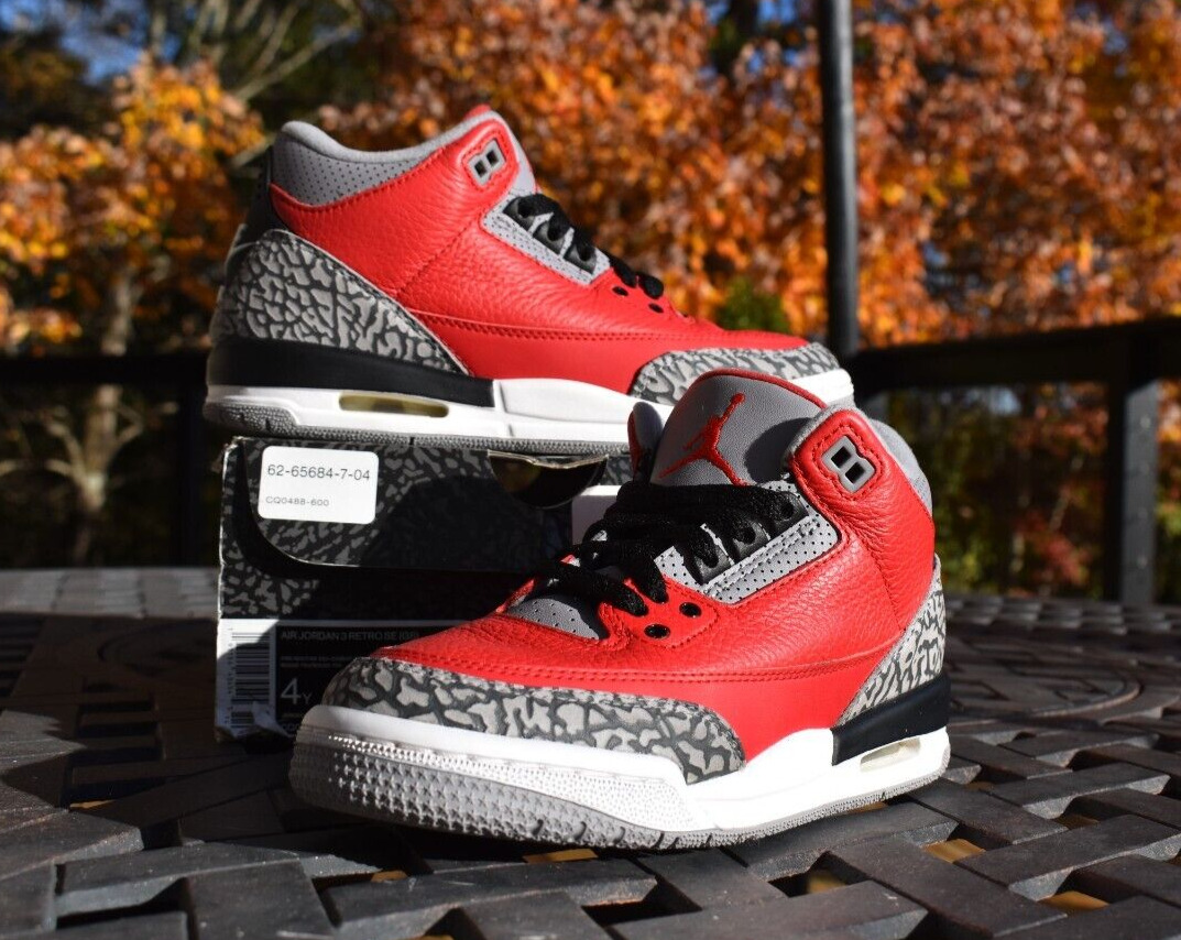 Nike Air Jordan 3 Retro SE GS 'Unite' Fire Red CQ0488-600 Youth Size 4Y